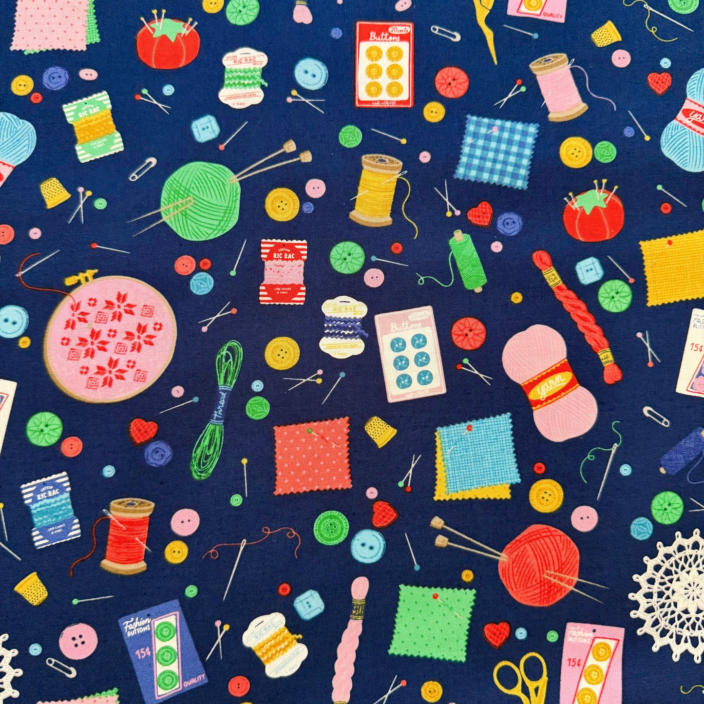 Notions in Navy - Hand Made from Riley Blake