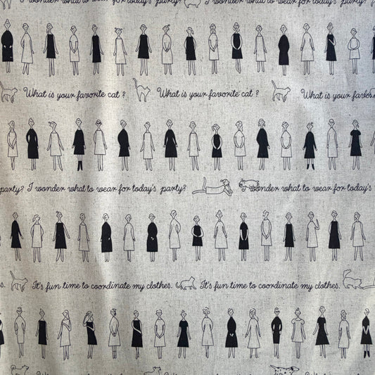 100 Neesan on Natural - Liecien Cotton / Linen - Fat Quarter