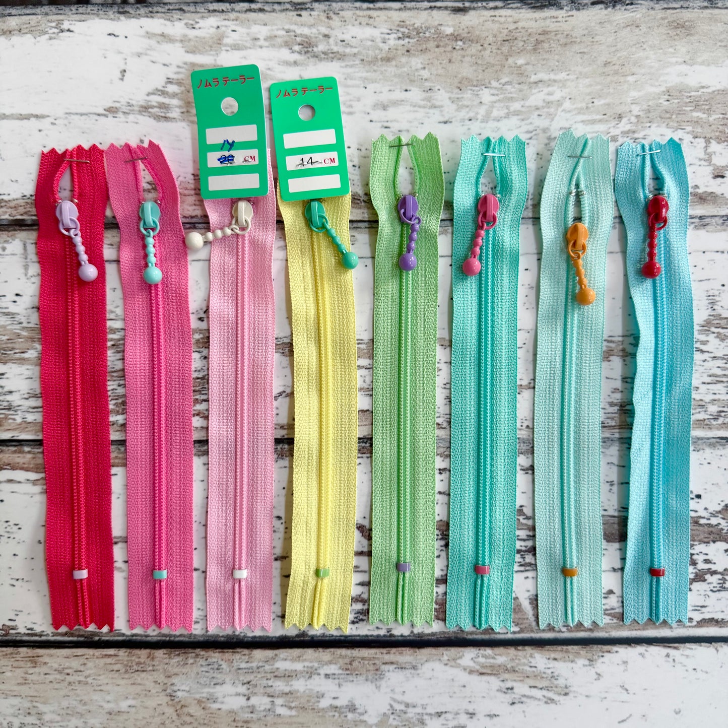 Japanese Zippers - two colour