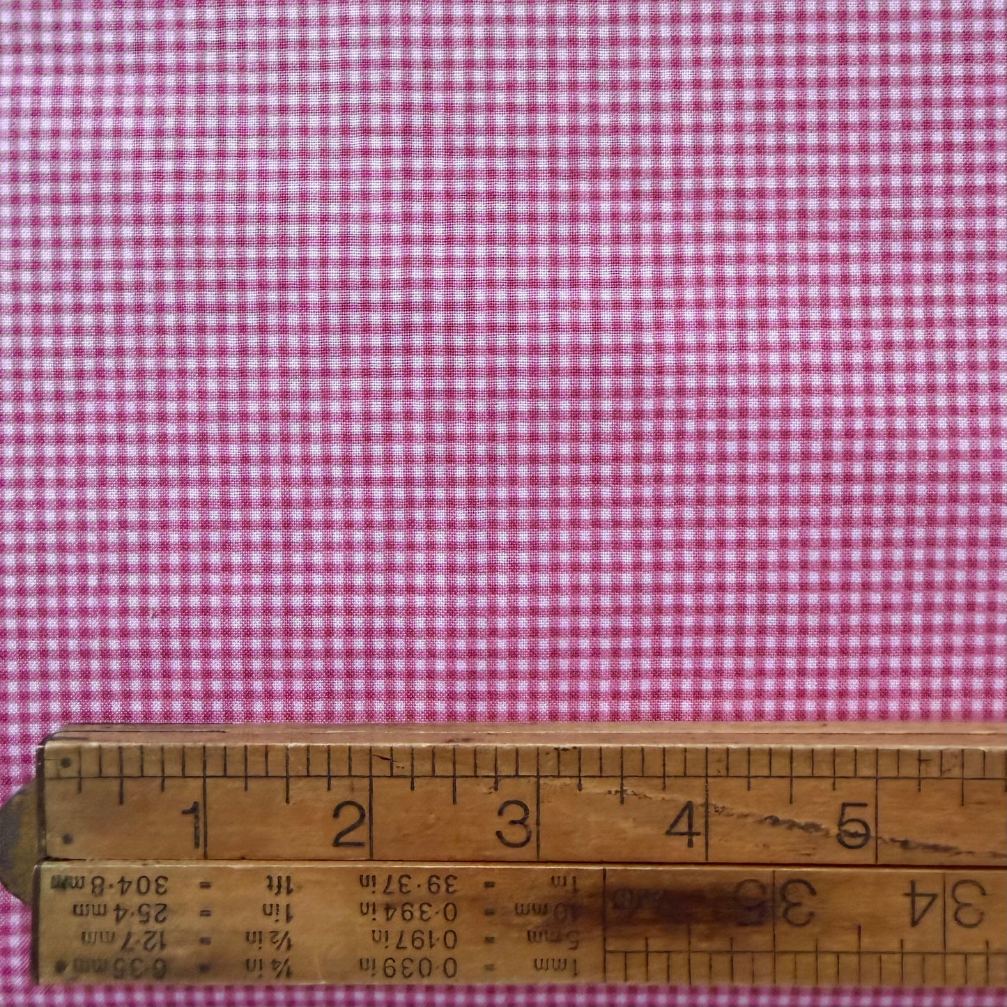 Petit Fleur Pink Gingham - by Makower Uk for Andover