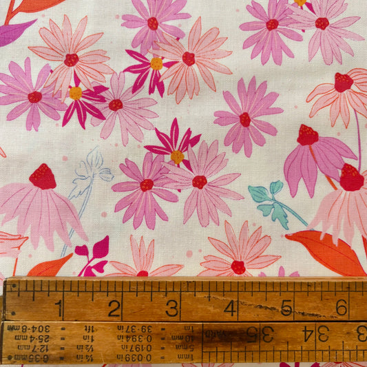 Echinacea in Cream - Petals and Stitches