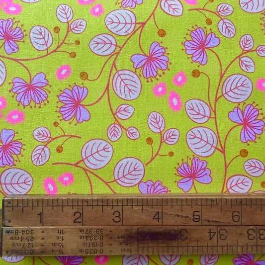Caper Floral in Citron - Lofi Linen - Ruby Star Society