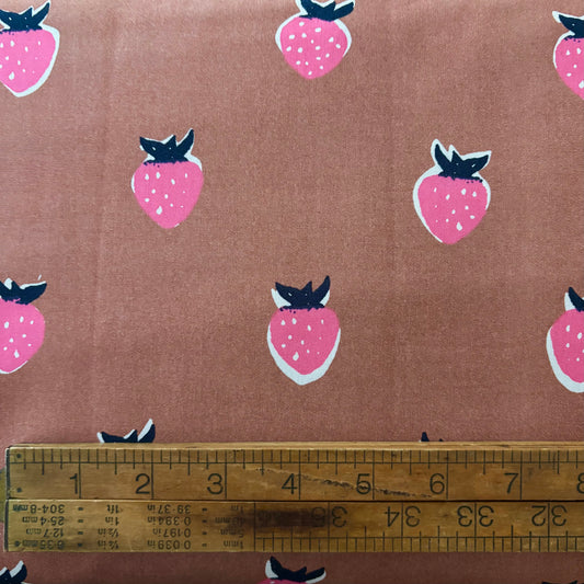 Heather Ross Meadows Quilt Back - Berry in Wild Rose - 108” wide