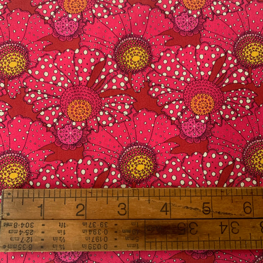Polka Flower in Crimson - Sunshine by Sally Kelly