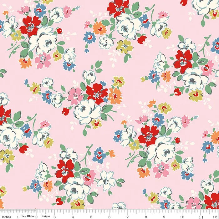 Clifton Rose in Pink - Cath Kidston Signature Collection for Riley Blake