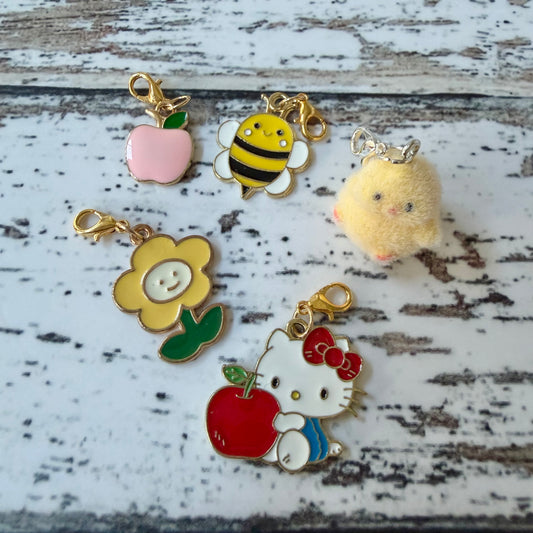 Pink Apple Zipper Charm