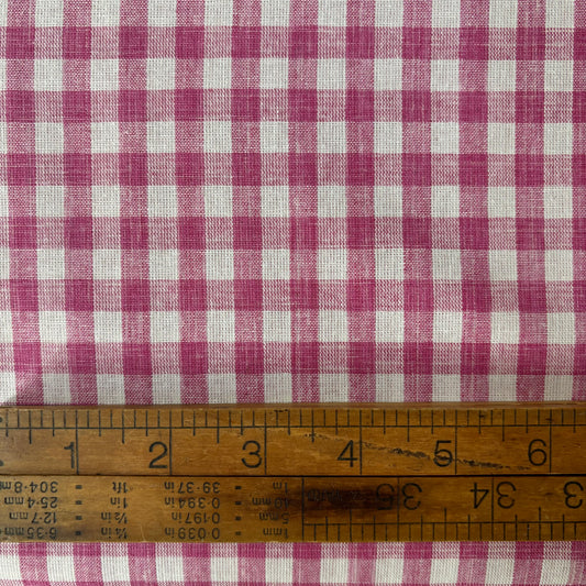 Hot Pink - Yarn Dyed Japanese Gingham