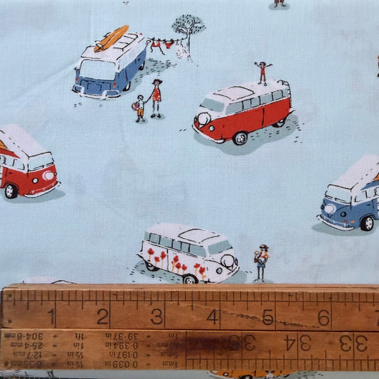 Heather Ross Favorites - Bus in Aqua