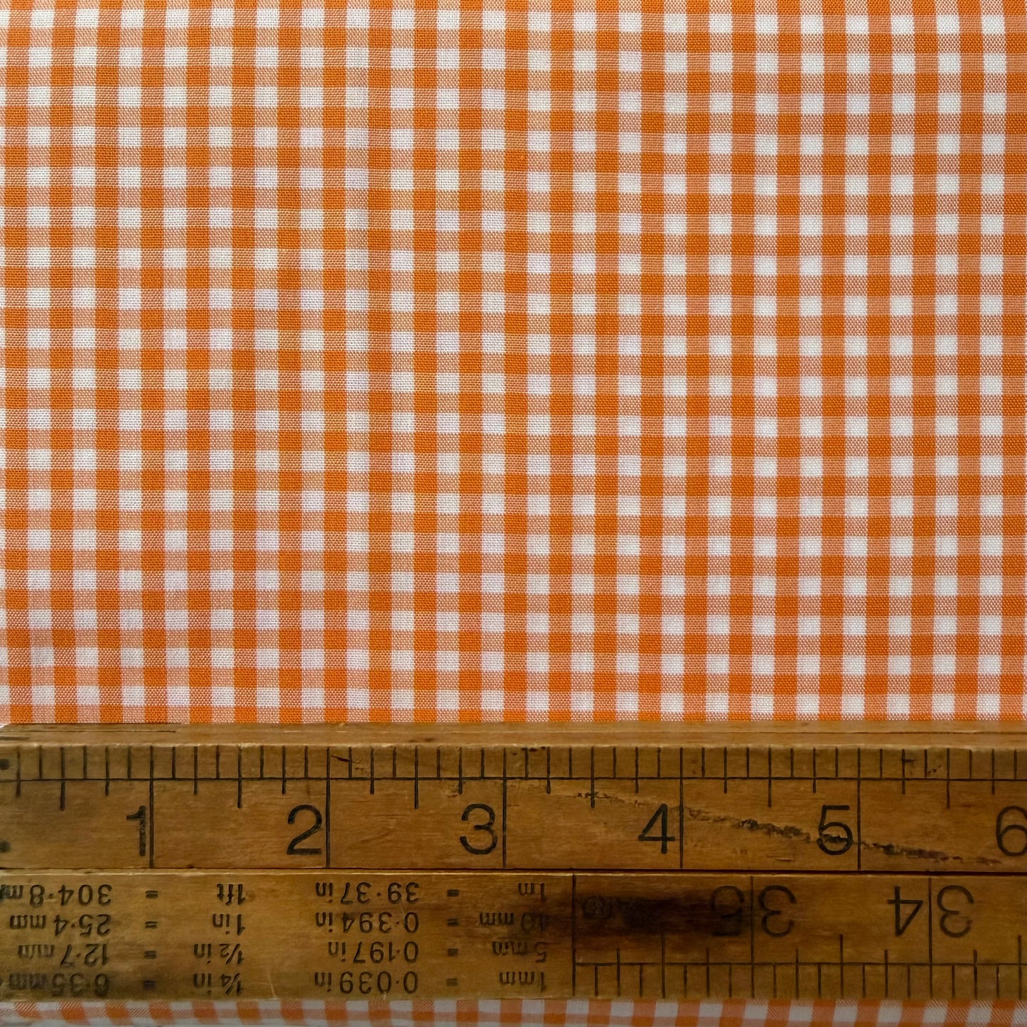 Orange 1/8” Japanese Gingham