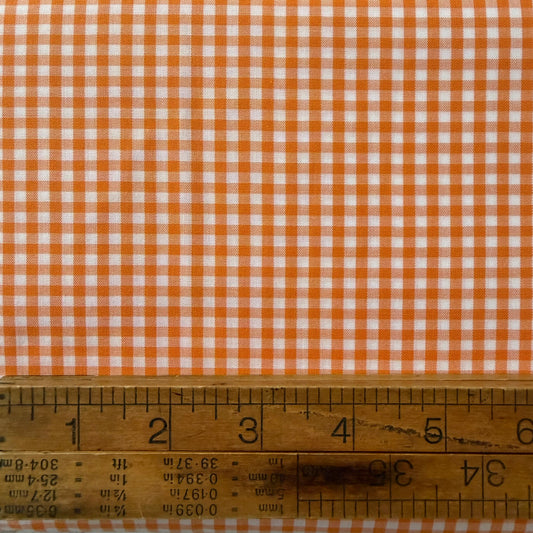 Orange 1/8” Japanese Gingham