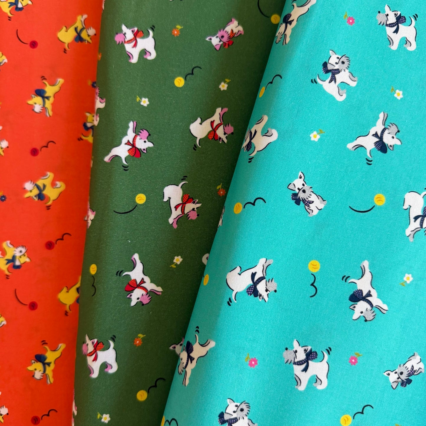 Scotty Dogs on Turquoise - Whimsies by Ink and Arrow