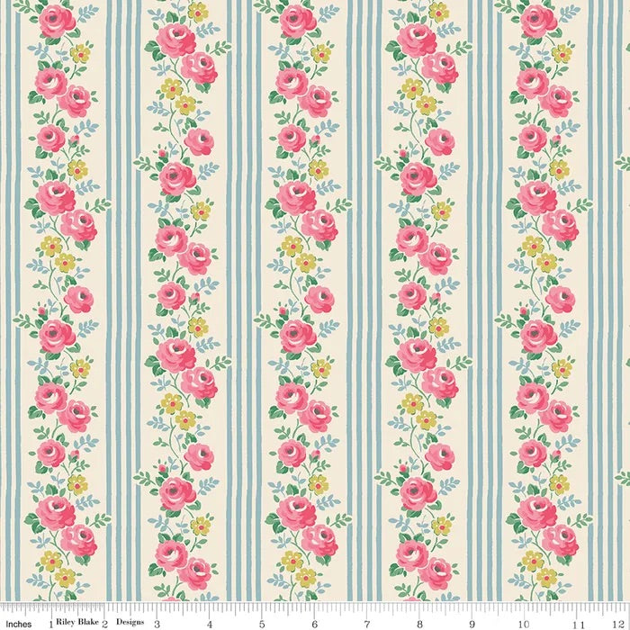 Stripe in Blue - Cath Kidston Signature Collection for Riley Blake