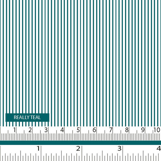 Tiny Stripe - Really Teal