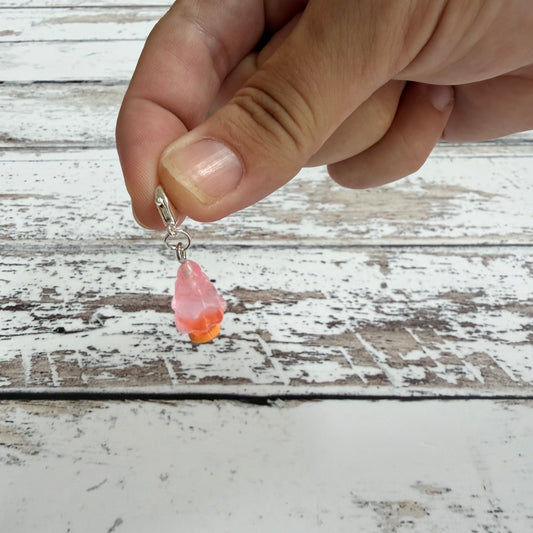 Pink Christmas Tree Zipper Charm