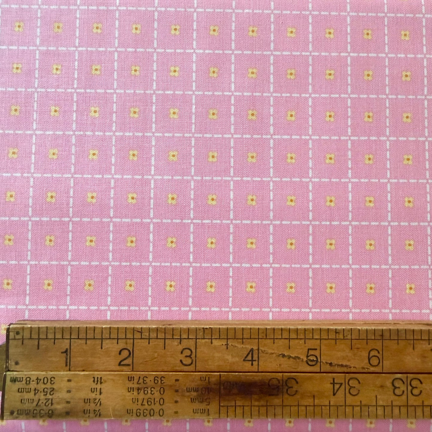 Patchwork Stitches in Pink from Riley Blake