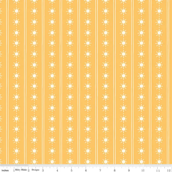 Happy Rays in Yellow - Two by Two - Riley Blake