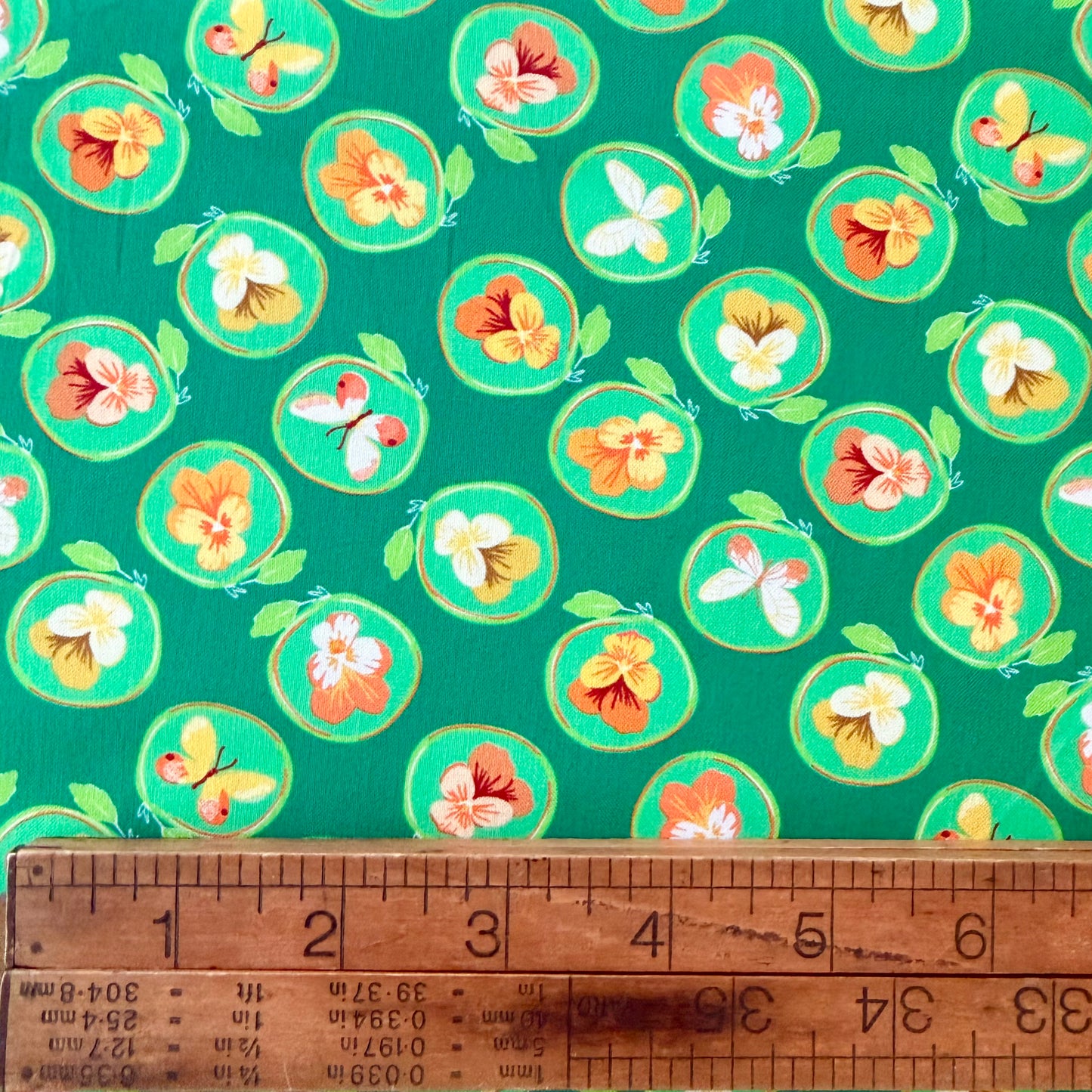Cameo in Green - Insectarium by Tamara Kate for Windham Fabrics