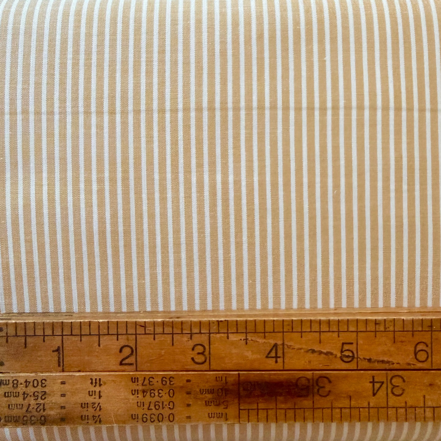 Golden Small Stripe - Yarn Dyed Japanese Cotton