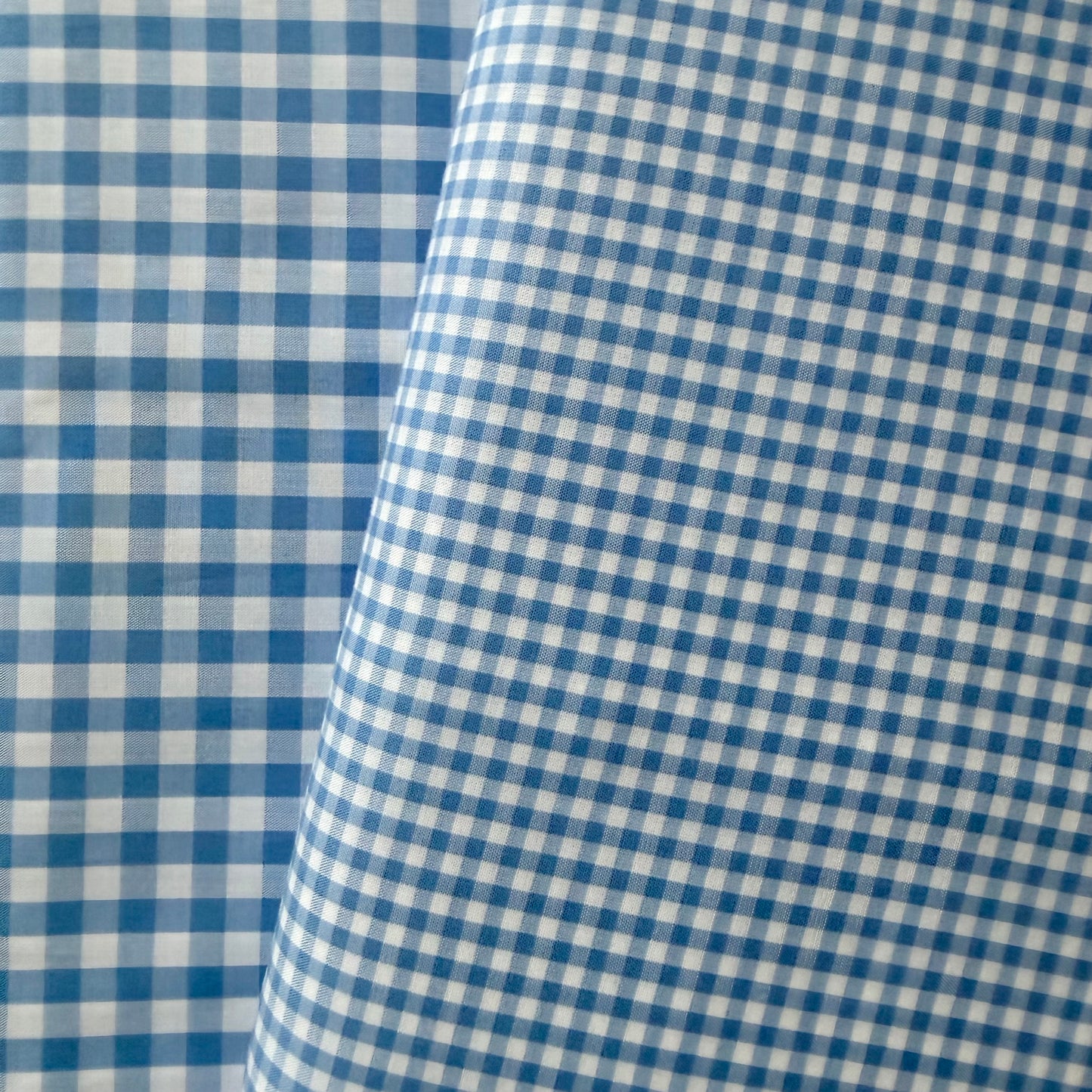 Light Blue 1/8” Japanese Gingham