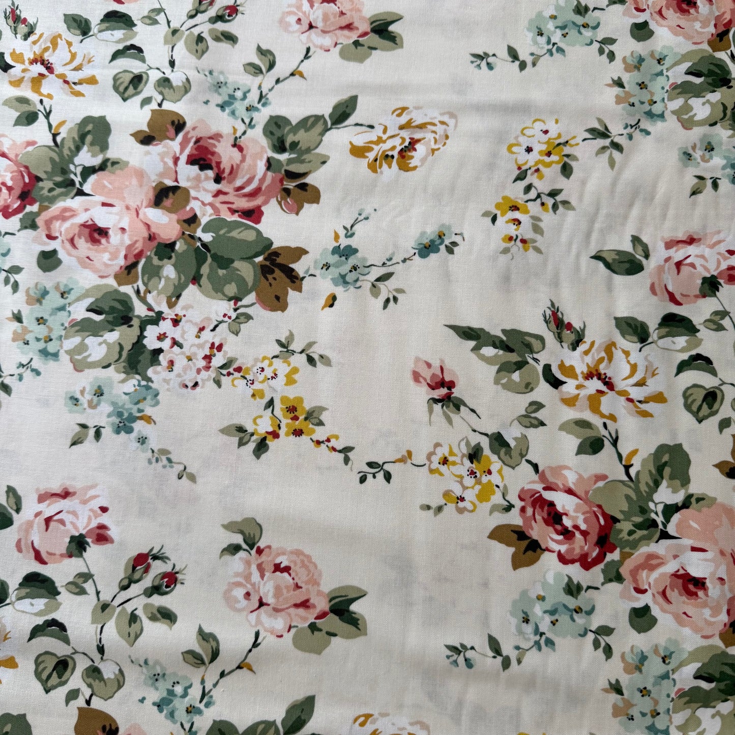 Bouquet Des Fleurs - Main Print in Cream by Miss Rose Sister Violet for Riley Blake