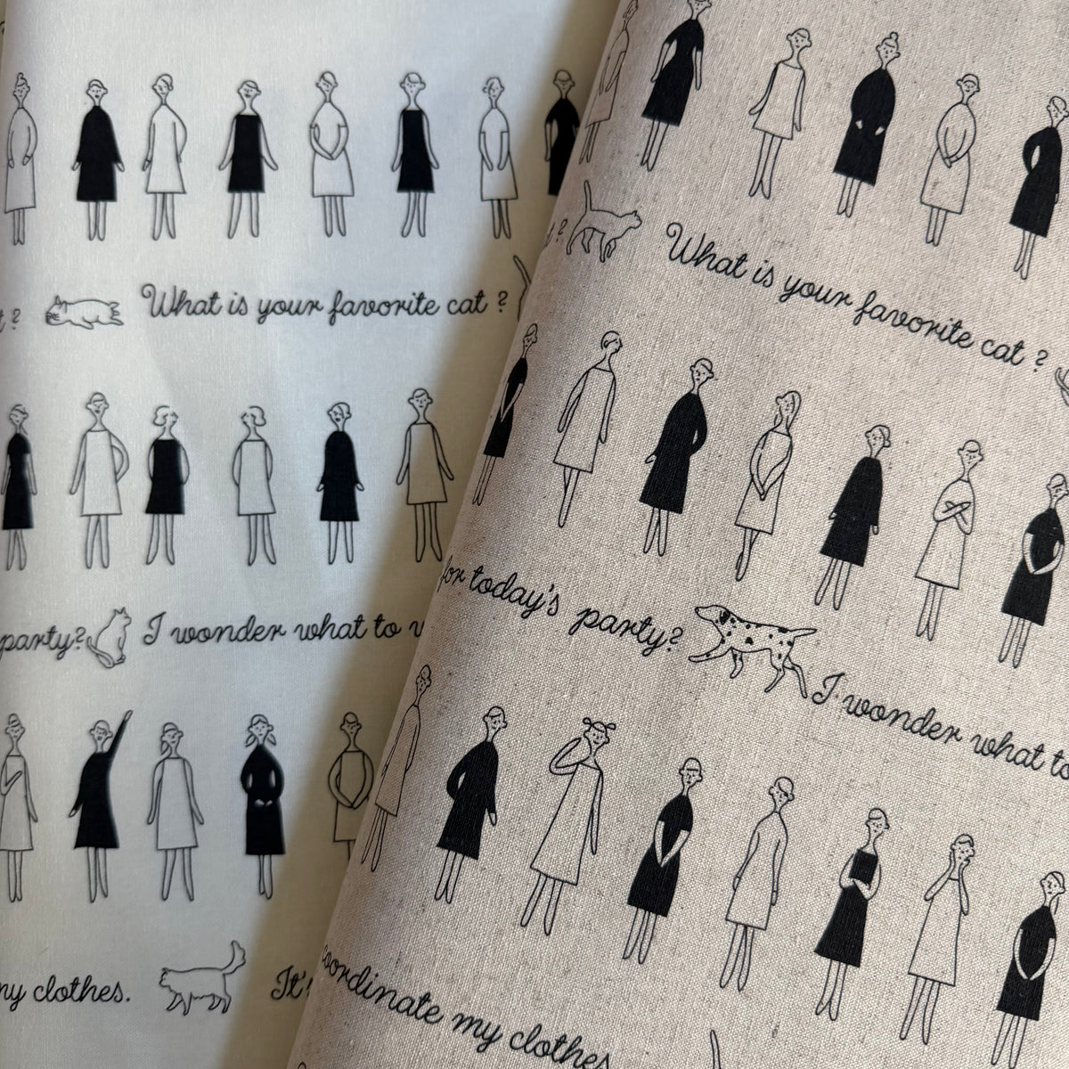 100 Neesan on Natural - Liecien Cotton / Linen - Fat Quarter