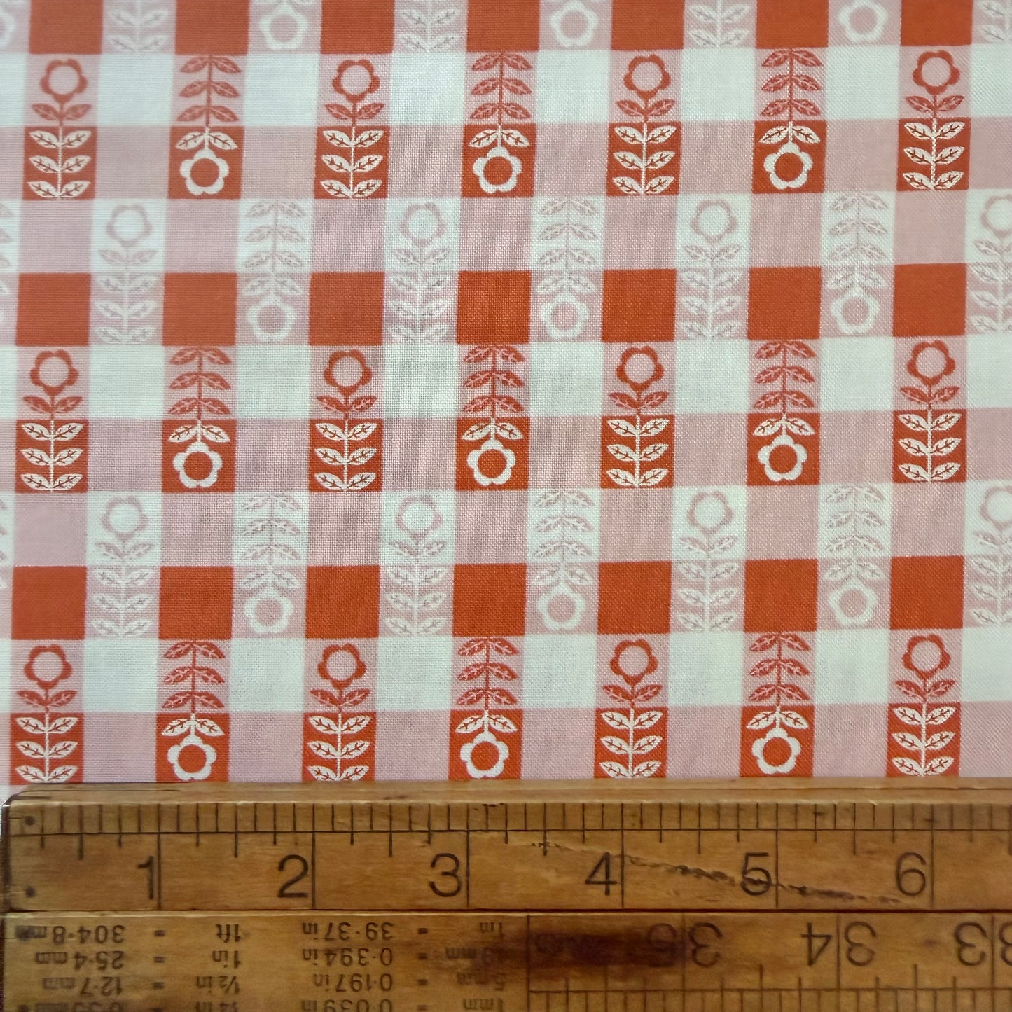 Flower Plaid in Petal - Night Owl by Gingiber for Moda