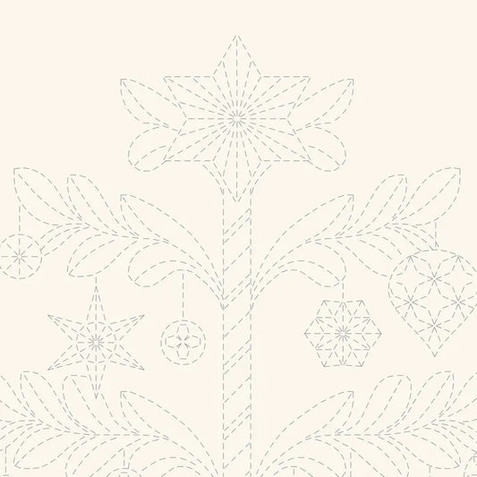 Sashiko Tree Panel in Natural
