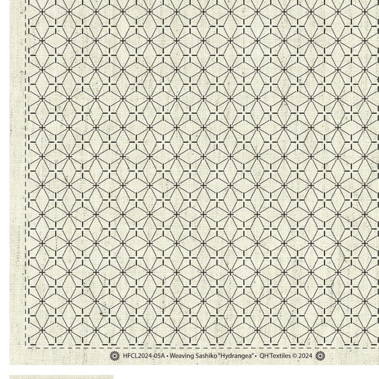 Sashiko Panel - Hydrangea