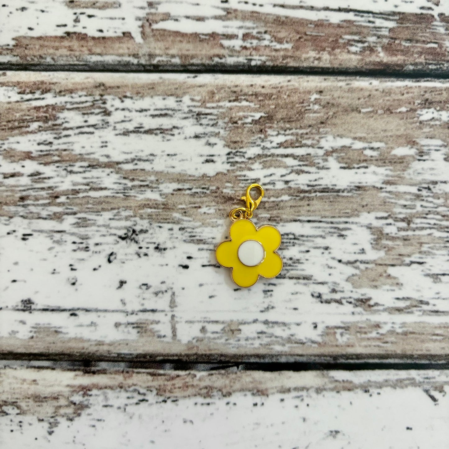 Yellow Flower Zipper Charm