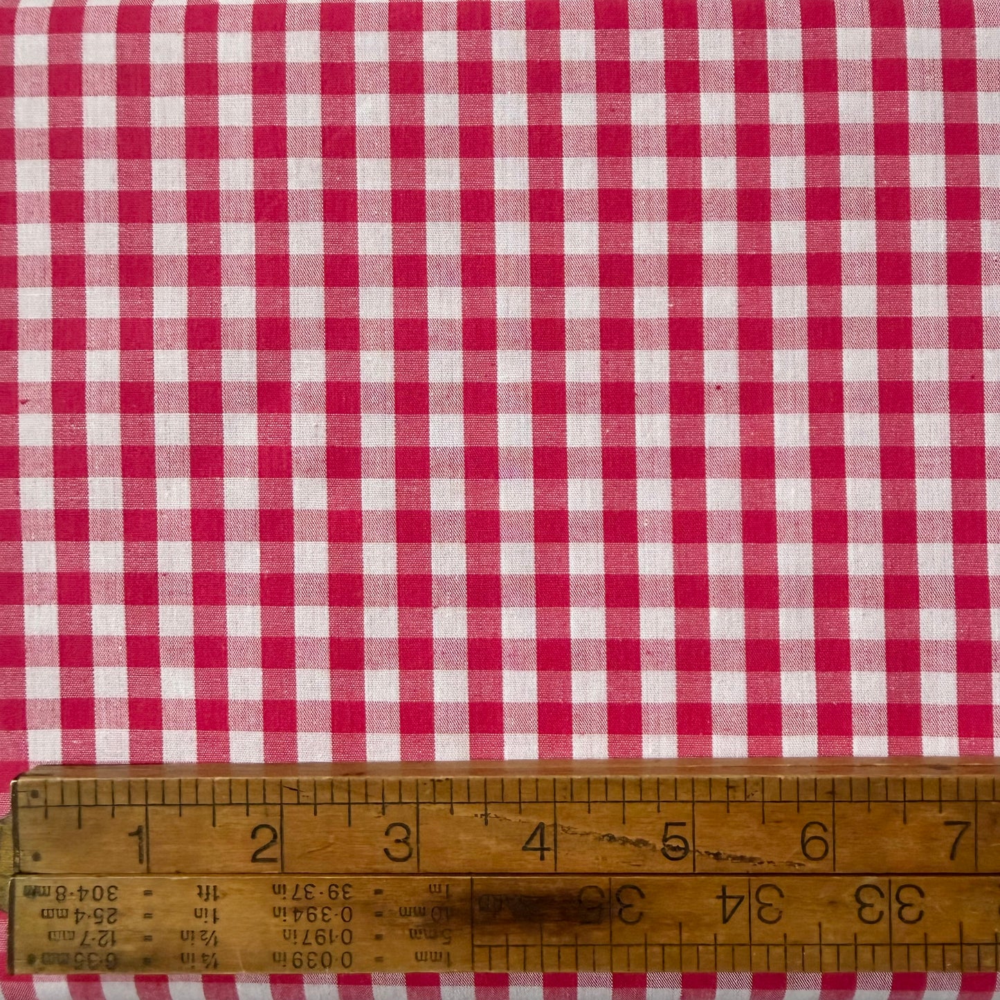 1/4” Gingham - Raspberry Red