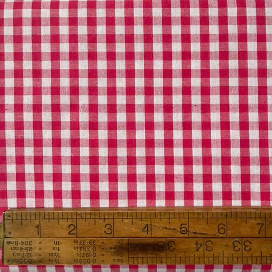 1/4” Gingham - Raspberry Red