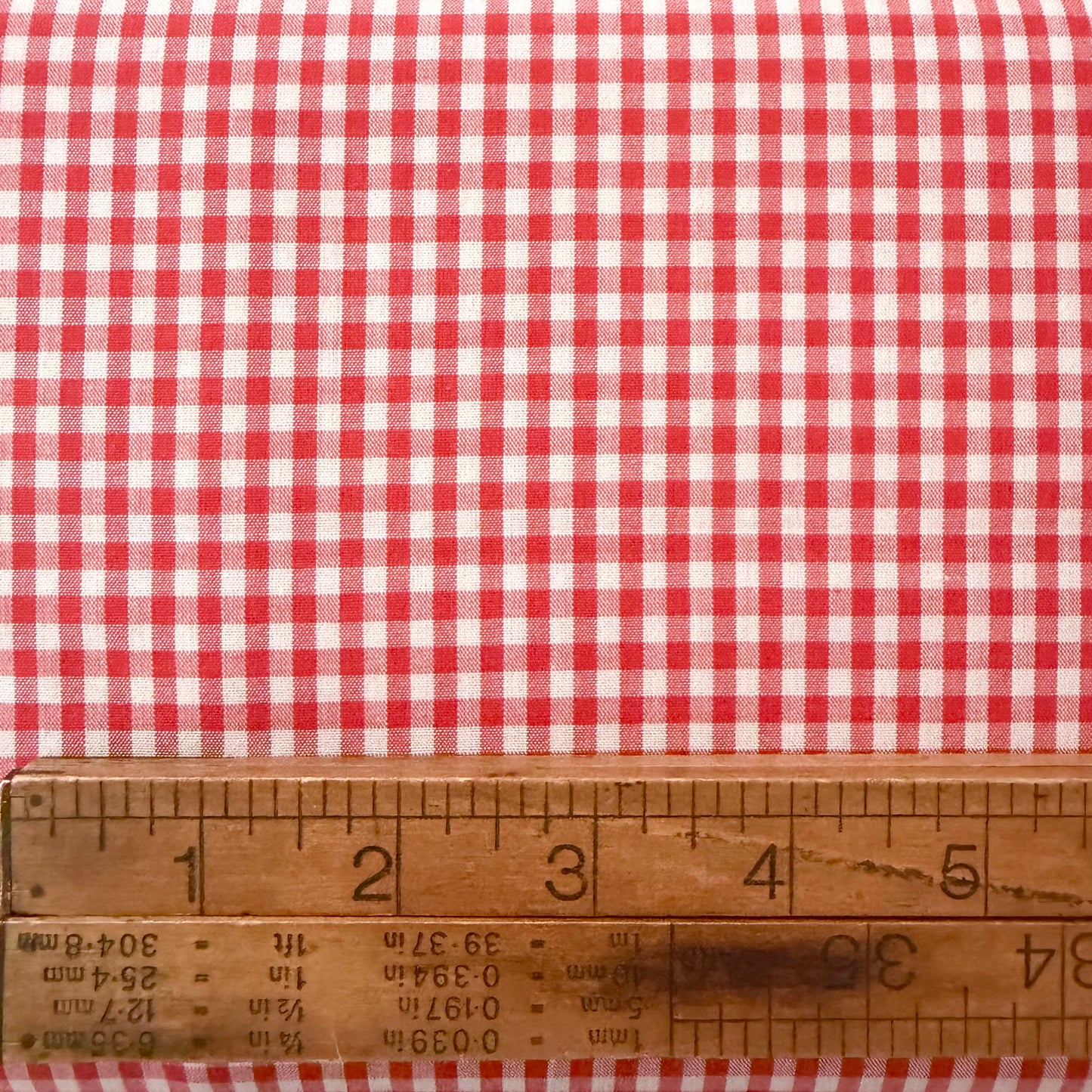 Tomato 1/8th “ Yarn Dyed Japanese Gingham