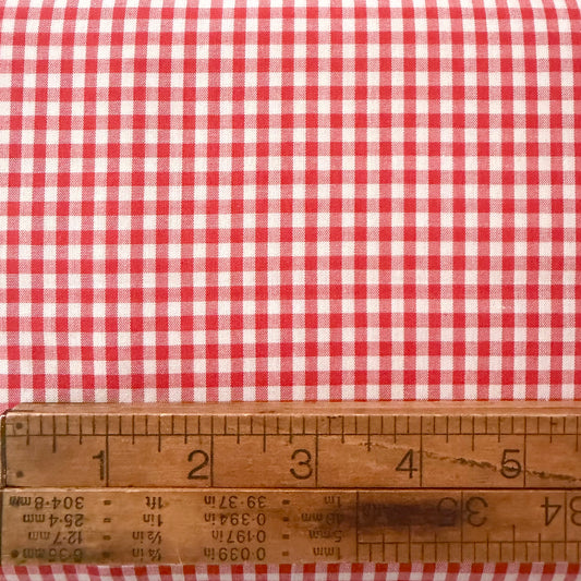 Tomato 1/8th “ Yarn Dyed Japanese Gingham