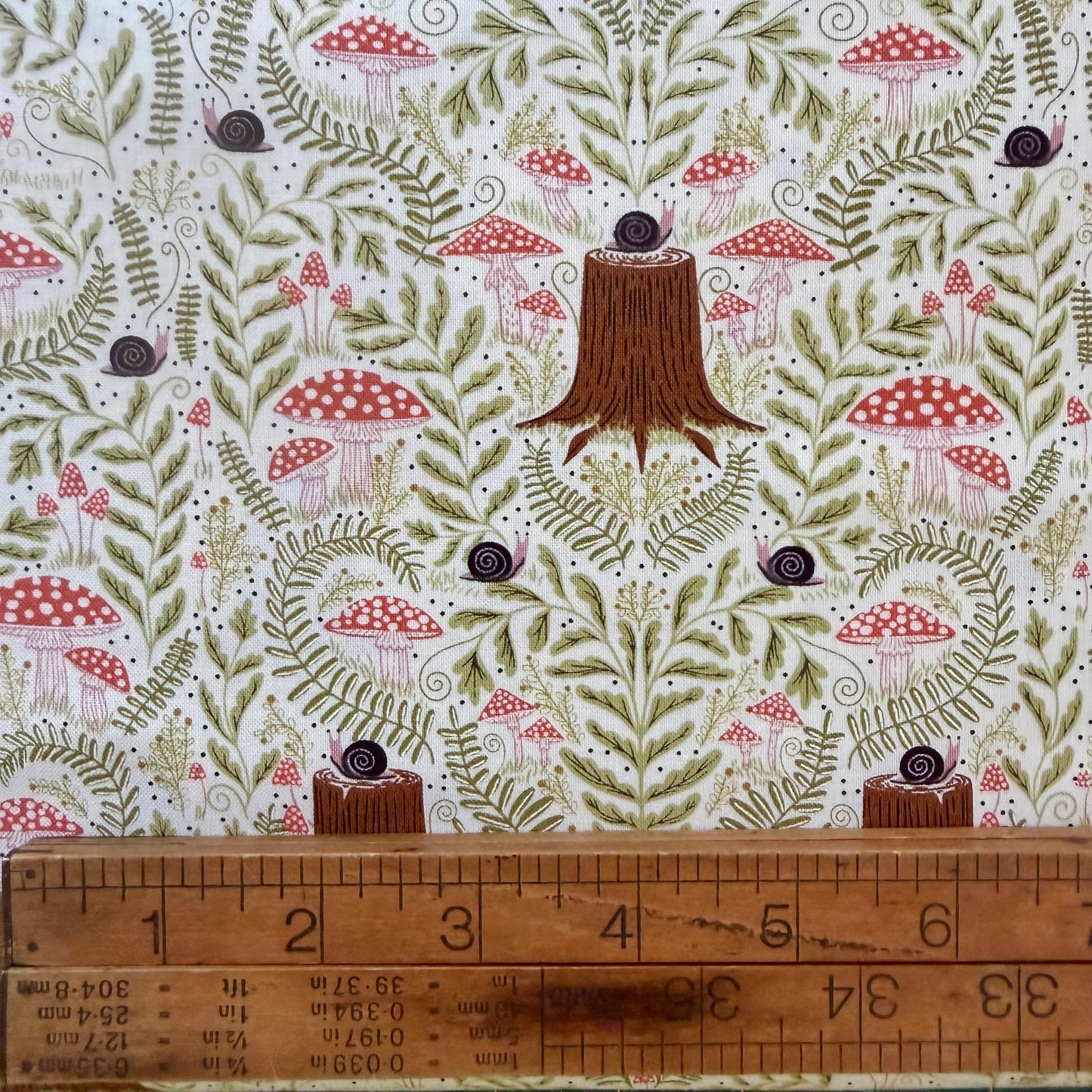 Mushroom Landscape in Cloud - Night Owl by Gingiber for Moda