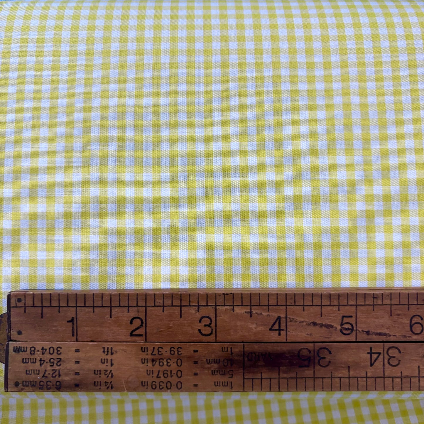 Yellow 1/8” Japanese Gingham