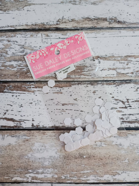 1/4" Hexagon Papers - Sue Daley Designs