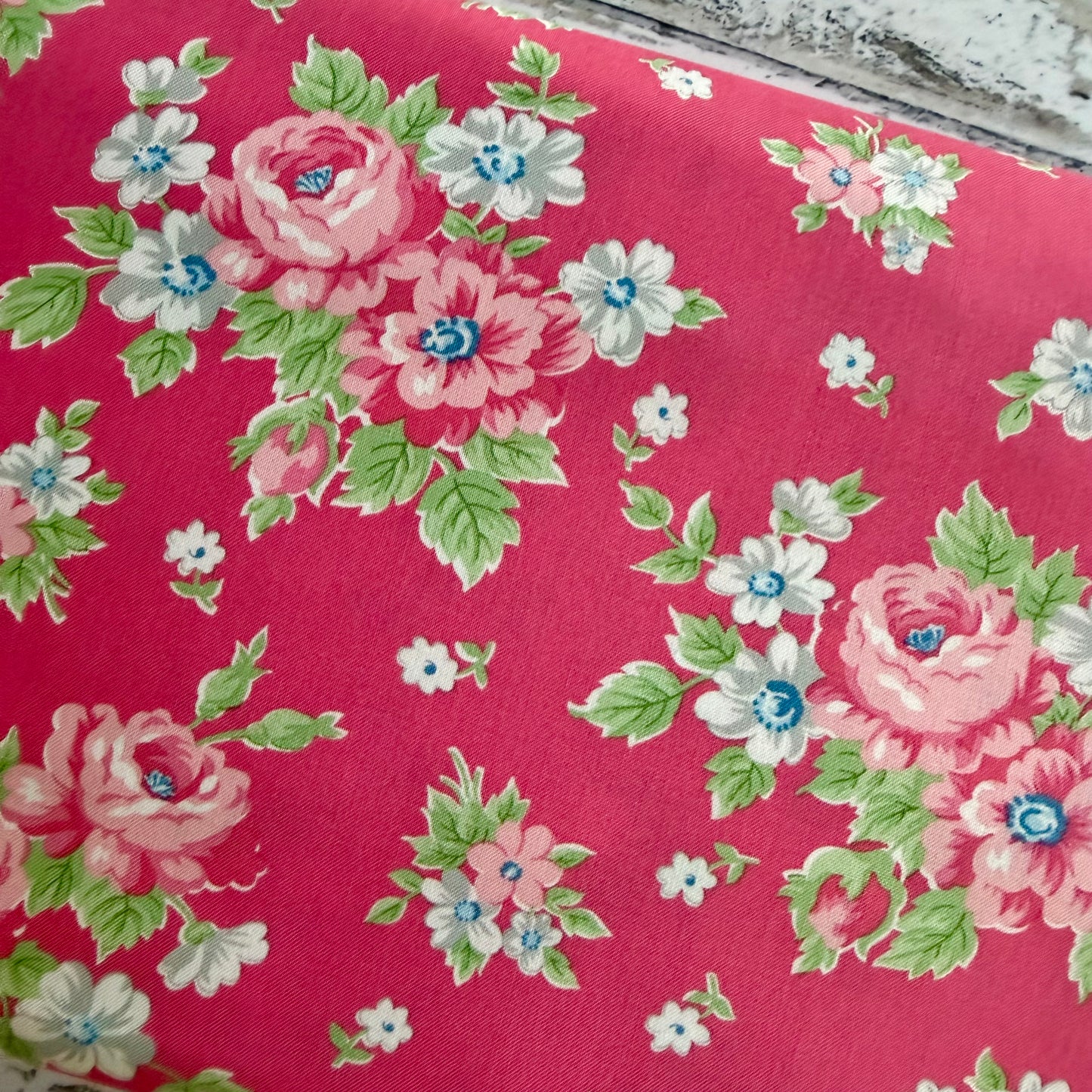 Blooming Florals in Dark Pink - A Cat Named Stitch - Moda