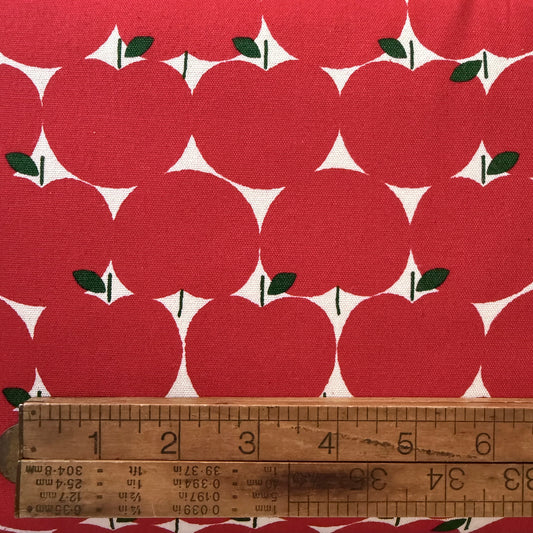 Red Apples Cotton Printed Oxford
