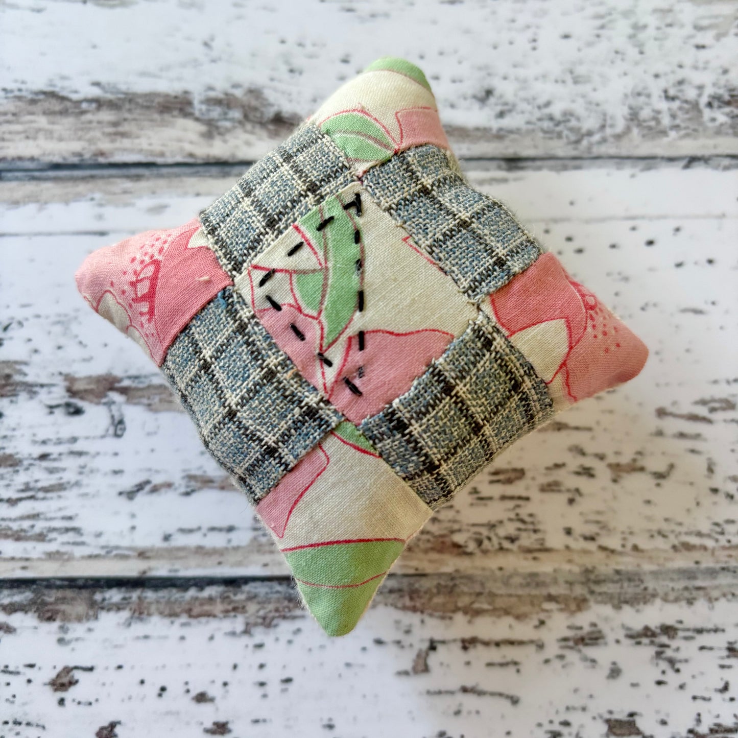Vintage Quilt Block Pin Cushion