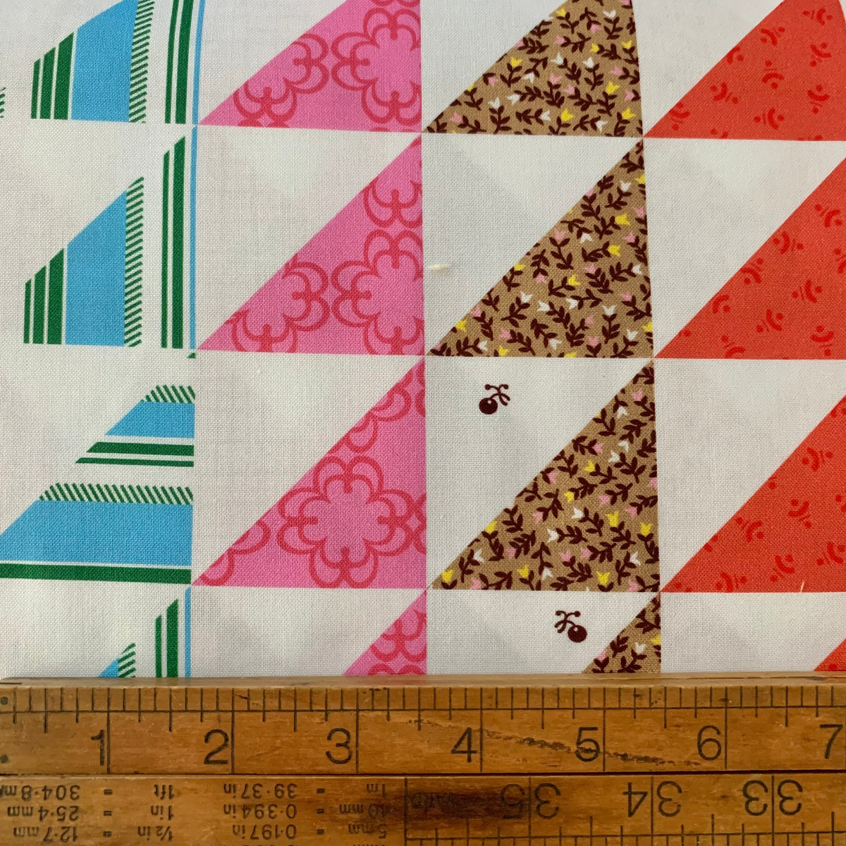 Made Easy - Triangle Stripe Cheater in Ivory - Denyse Schmidt