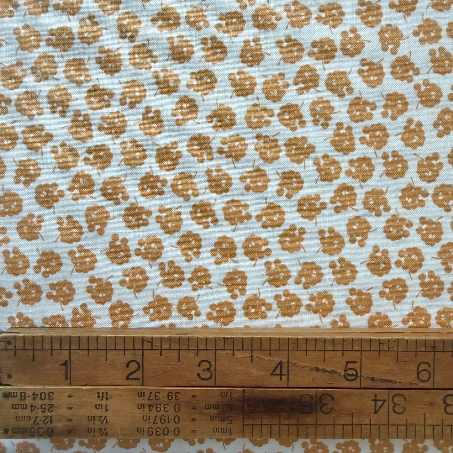 Tiny Tansy in Cantaloupe - Coastal Walk by Karen Lewis Textiles for Andover