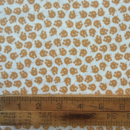 Tiny Tansy in Cantaloupe - Coastal Walk by Karen Lewis Textiles for Andover