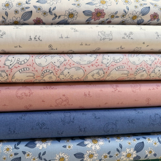 Kitten Fun - Tossed Kittens in Light Pink