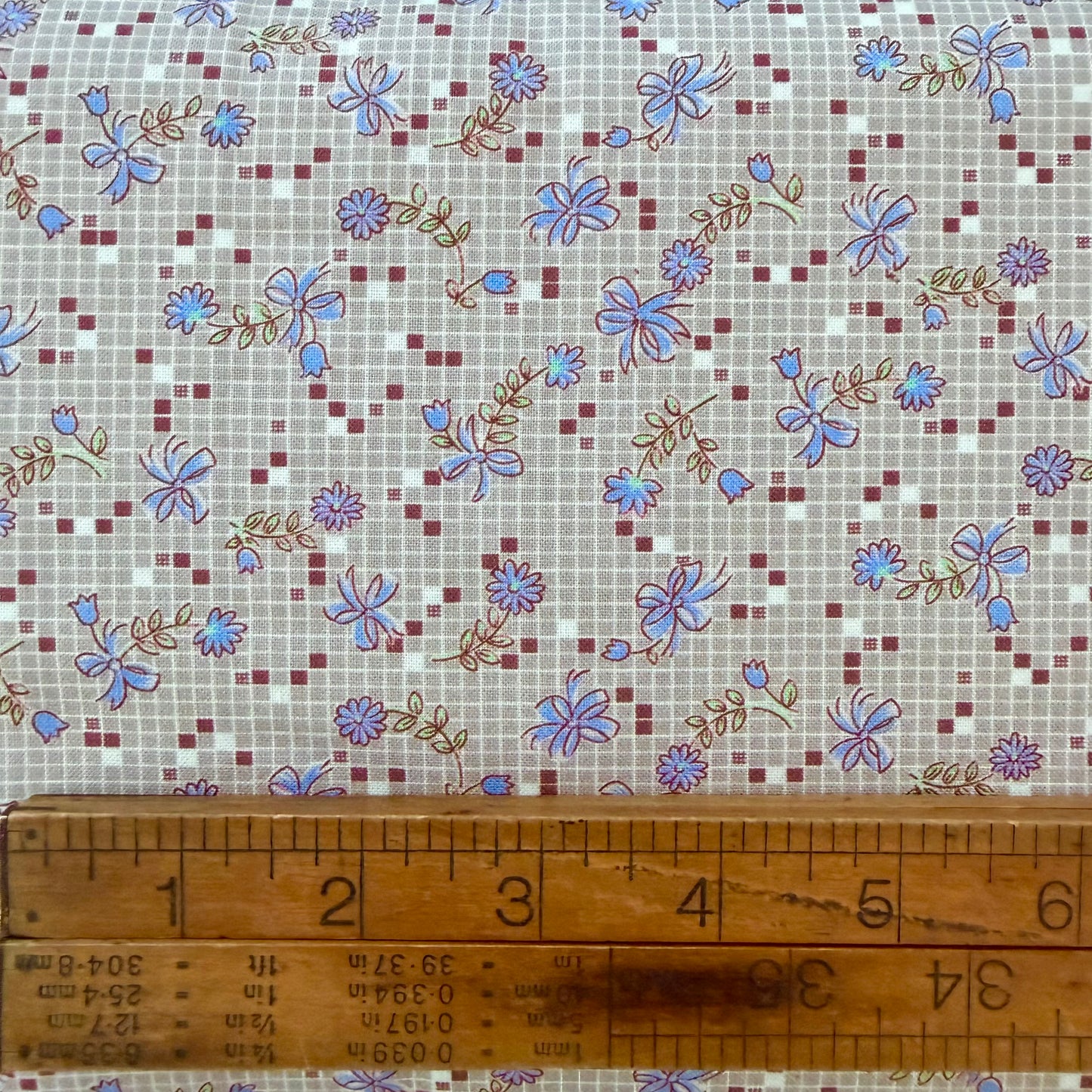 Bows and Sprigs in Beige - Textile Pantry by Junko Matsuda