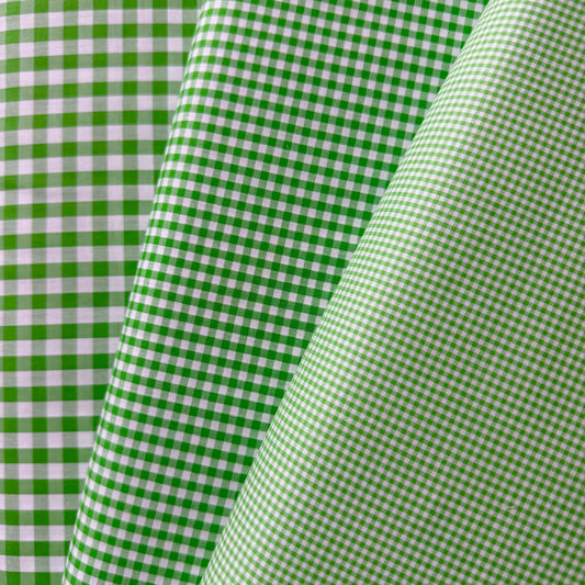 Green 1/16” Japanese Gingham￼