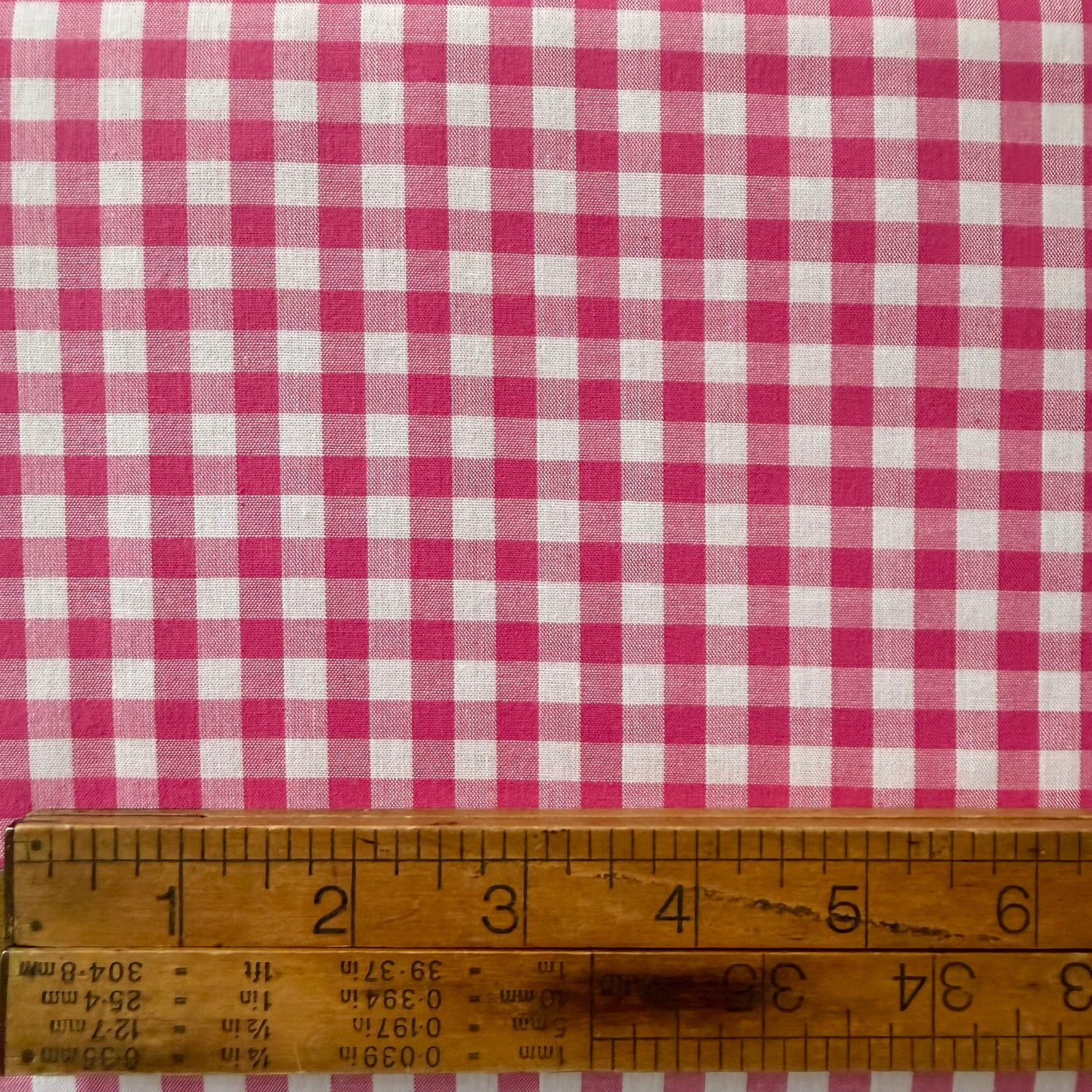 Hot Pink 1/4” Japanese Gingham