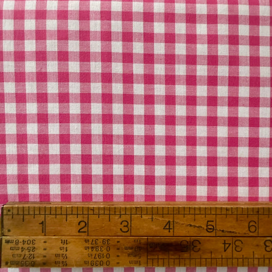 Hot Pink 1/4” Japanese Gingham