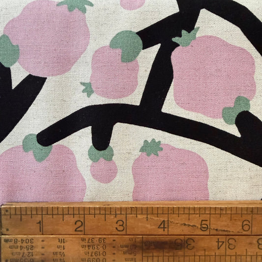 Project by Cotton - Pink and Black Cotton Linen Canvas