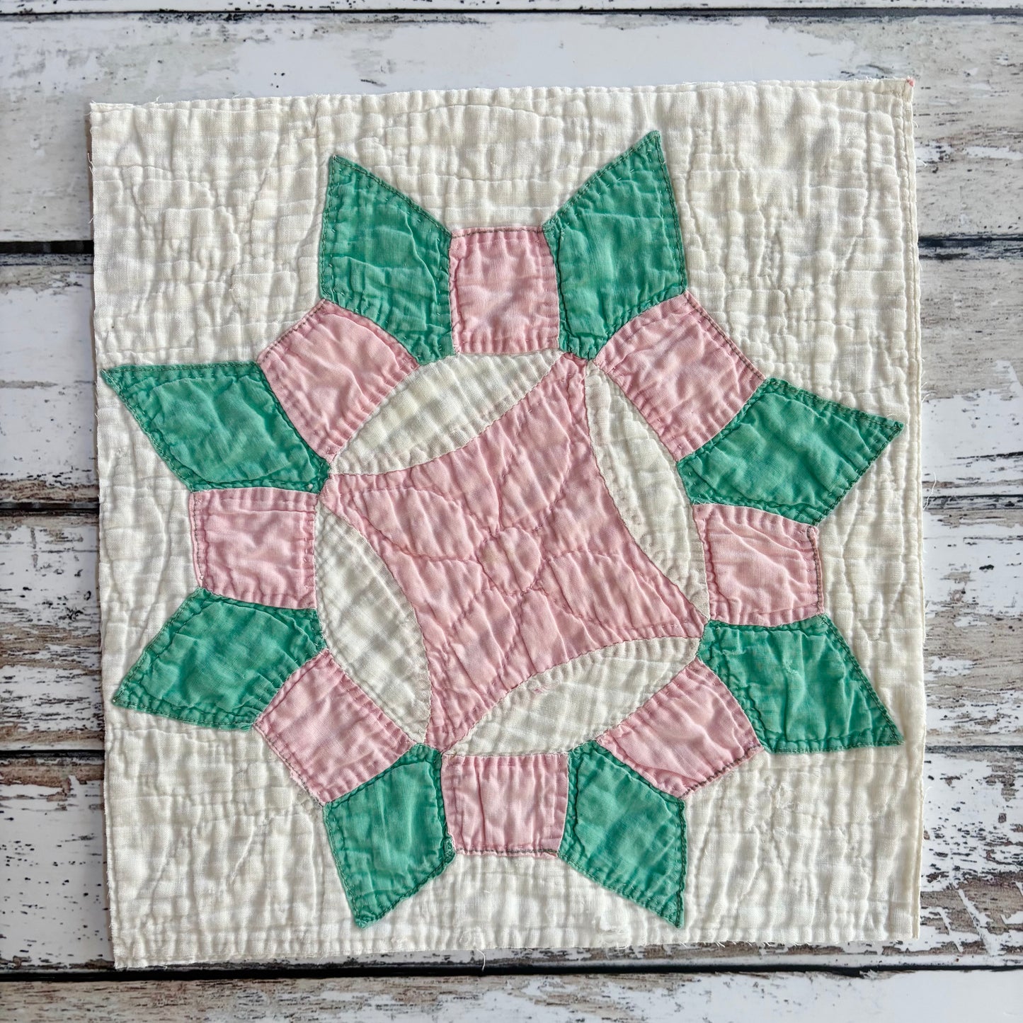 Vintage Quilt Piece (approx 9” x 9”)