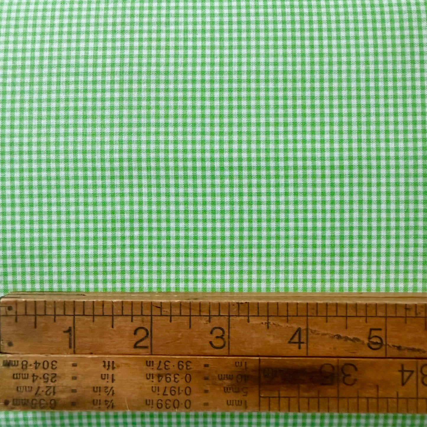 Green 1/16” Japanese Gingham